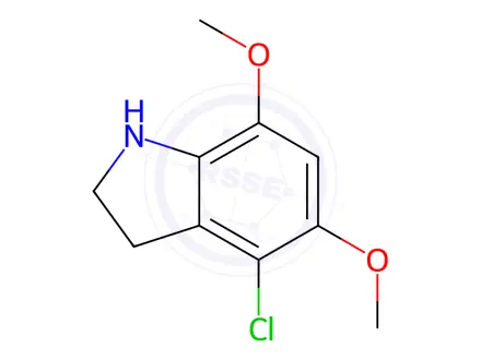 Chemical structure of 4-Chloro-5,7-dimethoxyindoline