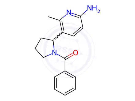 Chemical structure of (2-(6-Amino-2-methylpyridin-3-yl)pyrrolidin-1-yl)(phenyl)methanone