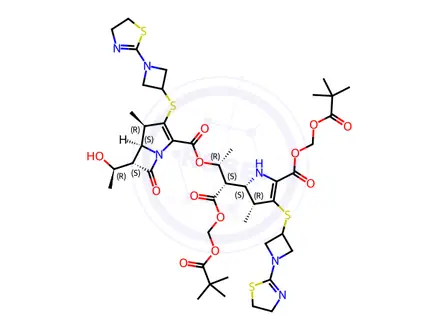 Chemical structure of Tebipenem Dimer Impurity