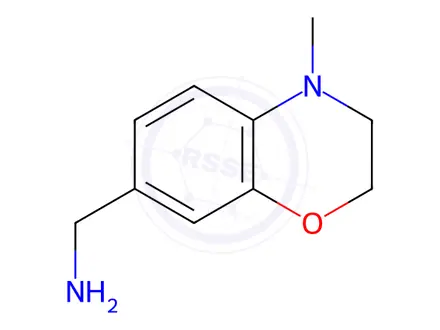 Chemical structure of (4-methyl-3,4-dihydro-2H-1,4-benzoxazin-7-yl)methylamine