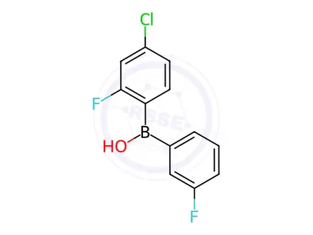 Chemical structure of (4-Chloro-2-fluorophenyl)(3-fluorophenyl)(hydroxy)borane