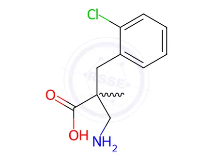 Chemical structure of 3-Amino-2-(2-chlorobenzyl)-2-methylpropanoic acid