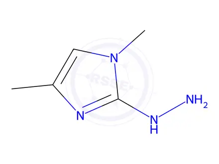Chemical structure of 2-hydrazino-1,4-dimethyl-1H-imidazole