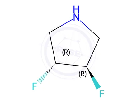 Chemical structure of trans-3,4-Difluoropyrrolidine Hydrochloride