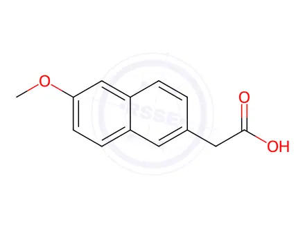 Chemical structure of 6-Methoxy-2-naphthaleneacetic acid