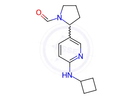 Chemical structure of 2-(6-(Cyclobutylamino)pyridin-3-yl)pyrrolidine-1-carbaldehyde