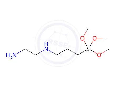Chemical structure of 3-(2-Aminoethylamino)propyl]trimethoxysilane