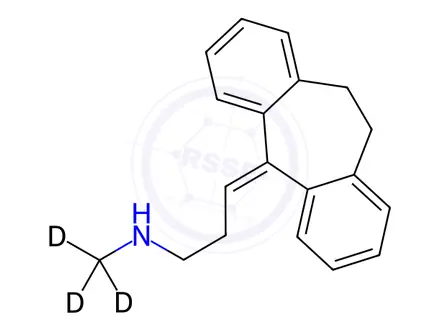 Chemical structure of Nortriptyline d3