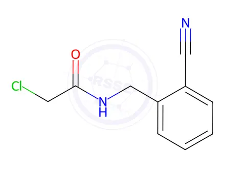 Chemical structure of 2-Chloro-N-(2-cyanobenzyl)acetamide