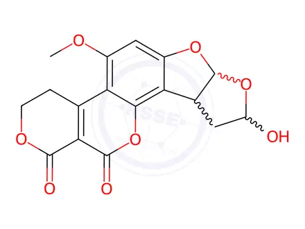 Chemical structure of Aflatoxin Impurity 22 (Aflatoxin G2A)