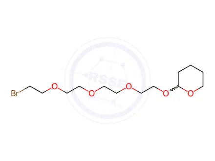 Chemical structure of 2-(2-(2-(2-(2-bromoethoxy)ethoxy)ethoxy)ethoxy)tetrahydro-2H-pyran