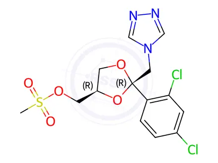 Chemical structure of Itraconazole Impurity 1