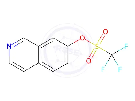 Chemical structure of isoquinolin-7-yl trifluoromethanesulfonate