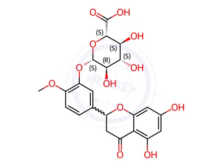 Chemical structure of rac-Hesperetin 3’-O-β-D-Glucuronide (Mixture of Diastereomers)
