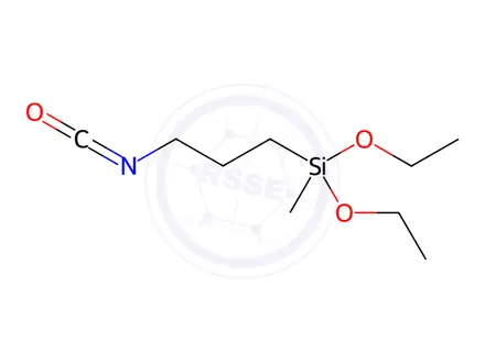 Chemical structure of 3-(Diethoxysilyl)propyl isocyanate