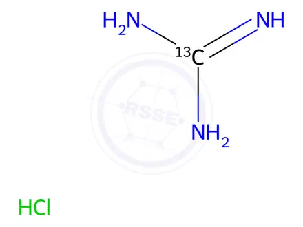 Chemical structure of GUANIDINE-13C HYDROCHLORIDE