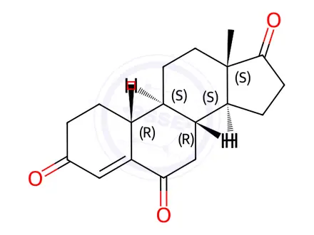 Chemical structure of 4-Androstene-3,6,17-trione(6-oxo)