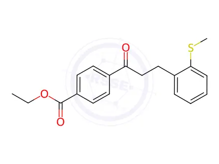 Chemical structure of 4'-Carboethoxy-3-(2-thiomethylphenyl)propiophenone