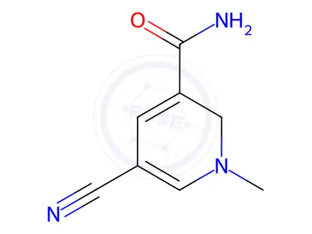 Chemical structure of Nicotinamide, 5-cyano-1,2-dihydro-1-methyl-(8CI)