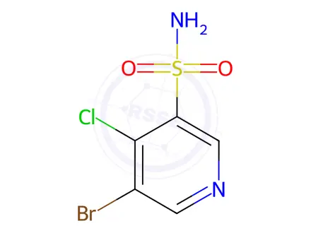 Chemical structure of 5-Bromo-4-chloropyridine-3-sulfonamide
