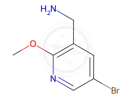 Chemical structure of (5-bromo-2-methoxypyridin-3-yl)methanamine
