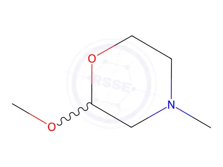 Chemical structure of Morpholine, 2-methoxy-4-methyl-(9CI)