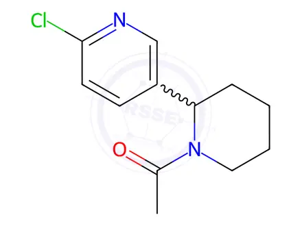 Chemical structure of 1-(2-(6-Chloropyridin-3-yl)piperidin-1-yl)ethan-1-one