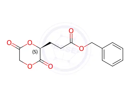 Chemical structure of (S)-Benzyl 3-(3,6-dioxo-1,4-dioxan-2-yl)propanoate