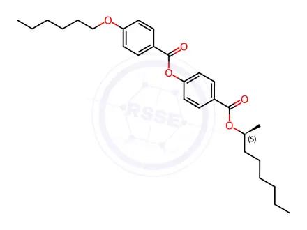 Chemical structure of (S)-Octan-2-yl 4-((4-(hexyloxy)benzoyl)oxy)benzoate