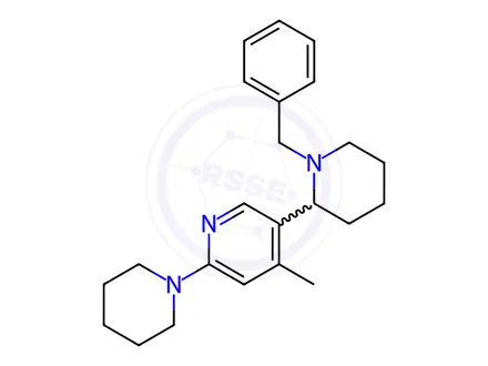 Chemical structure of 5-(1-Benzylpiperidin-2-yl)-4-methyl-2-(piperidin-1-yl)pyridine