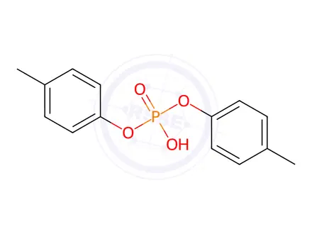 Chemical structure of Di-p-tolyl-phosphate