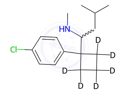 Chemical structure of Desmethyl Sibutramine-d6, Hydrochloride