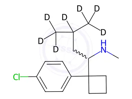 Chemical structure of Desmethyl Sibutramine-d7 Hydrochloride