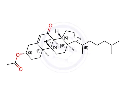 Chemical structure of 7-Oxocholesteryl acetate