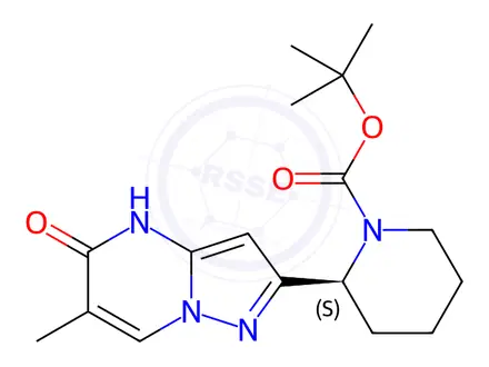 Chemical structure of (S)-TERT-BUTYL 2-(6-METHYL-5-OXO-4,5-DIHYDROPYRAZOLO[1,5-A]PYRIMIDIN-2-YL)PIPERIDINE-1-CARBOXYLATE