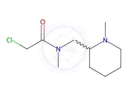 Chemical structure of 2-Chloro-N-methyl-N-((1-methylpiperidin-2-yl)methyl)acetamide