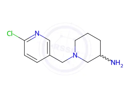 Chemical structure of 1-(6-Chloro-pyridin-3-ylMethyl)-piperidin-3-ylaMine dihydrochloride, 98+% C11H18Cl3N3, MW: 298.64