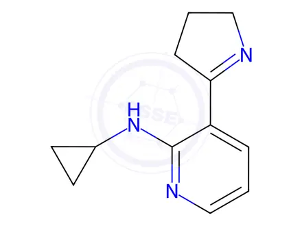 Chemical structure of N-Cyclopropyl-3-(3,4-dihydro-2H-pyrrol-5-yl)pyridin-2-amine