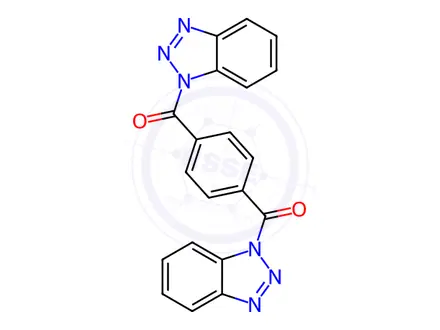 Chemical structure of 1,4-Phenylenebis((1H-benzo[d][1,2,3]triazol-1-yl)methanone)