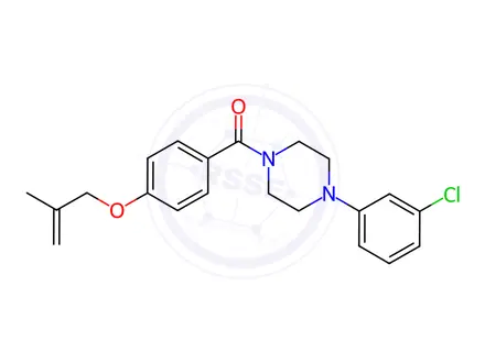 Chemical structure of (4-(3-Chlorophenyl)piperazin-1-yl)(4-((2-methylallyl)oxy)phenyl)methanone