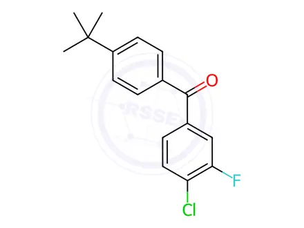 Chemical structure of (4-(Tert-butyl)phenyl)(4-chloro-3-fluorophenyl)methanone