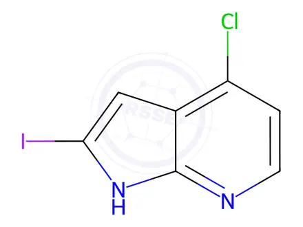 Chemical structure of 4-Chloro-2-iodo-1H-pyrrolo[2,3-b]pyridine