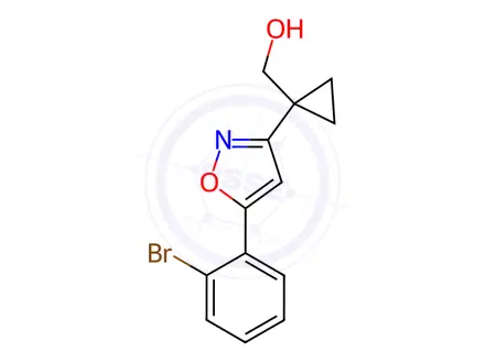 Chemical structure of (1-(5-(2-Bromophenyl)isoxazol-3-yl)cyclopropyl)methanol