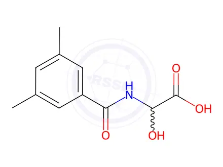 Chemical structure of Acetic acid, [(3,5-dimethylbenzoyl)amino]hydroxy-(9CI)