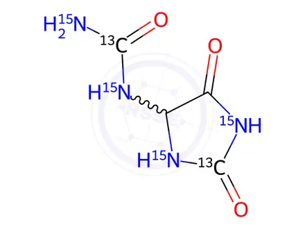Chemical structure of Allantoin-13C2,15N4