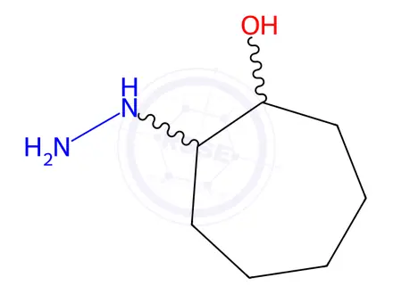Chemical structure of 2-hydrazinylcycloheptan-1-ol dihydrochloride