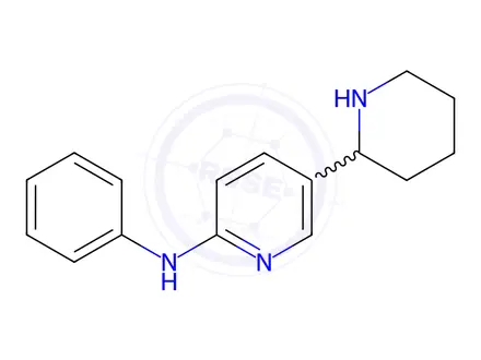 Chemical structure of N-phenyl-5-(piperidin-2-yl)pyridin-2-amine