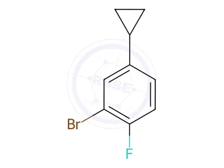 Chemical structure of 2-Bromo-4-cyclopropyl-1-fluorobenzene