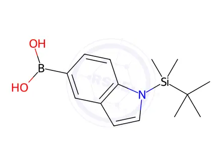 Chemical structure of (1-(Tert-Butyldimethylsilyl)-1h-Indol-5-Yl)Boronic Acid