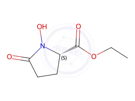 Chemical structure of Proline, 1-hydroxy-5-oxo-, ethyl ester (9CI)